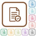 Document protected simple icons