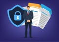Document protection and data protection With a security system, like having a protector and a shield, a padlock, an anti-virus