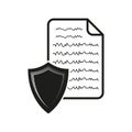 Document protection icon. Vector illustration. EPS 10.