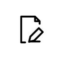 Document reader icon with line style vector illustration