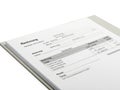 Document with rechnung form isolated on white background Royalty Free Stock Photo