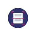 document scan icon, flat vector