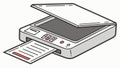 Document scanner for office digitizing paperwork and files vector design Generative AI