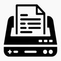 Document Scanner Solid File Digitizing Icon Royalty Free Stock Photo