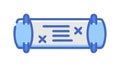 Document Scroll with Text and X, Rejected Error Icon, vector design Generative AI Royalty Free Stock Photo