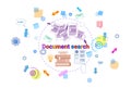 Document Search Banner Computer Files Data Research Internet Concept