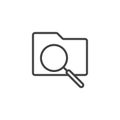 Document search outline icon