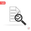 document search vector icon illusration on white background