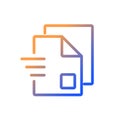 Document sharing gradient linear vector icon