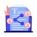 Shared document vector concept metaphor Royalty Free Stock Photo
