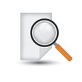 document sheet with magnifier. Vector illustration decorative design Royalty Free Stock Photo