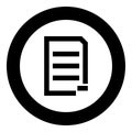 Document sheet substract black icon in circle vector illustration Royalty Free Stock Photo