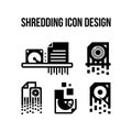 Document shredder line and glyph icon, file and document, destroy sign, vector graphics, a linear pattern Royalty Free Stock Photo