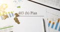 sign 403b plan. Retirement concept Royalty Free Stock Photo