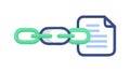 Document with Small Chain Link Icon, Linked Files & References, vector design Generative AI Royalty Free Stock Photo