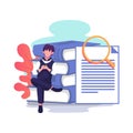 Document specification requirements instructions flat style illustration