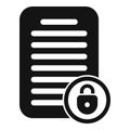 Document SSL certificate icon simple vector. Web secure