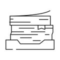 document stack list line icon vector illustration Royalty Free Stock Photo