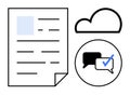 Cloud Collaboration with Document Sharing and Verified Communication Royalty Free Stock Photo