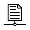 Document thin line vector icon Royalty Free Stock Photo
