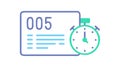 Document Timer Icon: Numbered Process & Countdown, vector design Generative AI Royalty Free Stock Photo