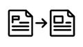 Document Transfer File Icon, Data Migration and Information Sharing, vector design Generative AI Royalty Free Stock Photo
