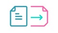 Document Transfer Icon: File Migration Process, vector design Generative AI Royalty Free Stock Photo