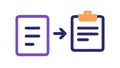 Document Transfer Workflow Process Icon, vector design Generative AI Royalty Free Stock Photo