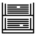 Document tray icon outline vector. Administrative supply Royalty Free Stock Photo