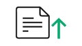 Document with Up Arrow Upload File Icon, vector design Generative AI Royalty Free Stock Photo