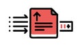 Document Upload and Transfer, File Sharing Digital Data Icon, vector design Generative AI Royalty Free Stock Photo