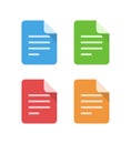 Document icon set, text file flat icons. Vector illustration, modern minimal flat design style Royalty Free Stock Photo