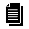 Document vector glyph flat icon Royalty Free Stock Photo