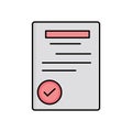Document vector icon which can easily modify or edit. Royalty Free Stock Photo