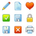 Document web icons Royalty Free Stock Photo