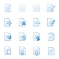 Document web icons, blue series Royalty Free Stock Photo