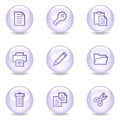 Document web icons, glossy pearl series