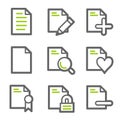 Document web icons set 2 Royalty Free Stock Photo