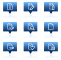 Document web icons set 2, blue speech bubbles Royalty Free Stock Photo