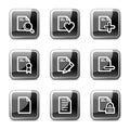 Document web icons set 2, glossy buttons series Royalty Free Stock Photo