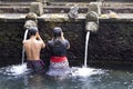 Documentary editorial image. Holy Spring Water Tirta Empul Hindu Temple , Bali Indonesia Royalty Free Stock Photo