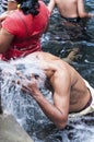 Documentary editorial image. Holy Spring Water Tirta Empul Hindu Temple , Bali Indonesia Royalty Free Stock Photo