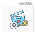 Documentary film color icon Royalty Free Stock Photo