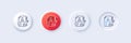 Documentation with algorithm line icon. Technical instruction sign. Line icons. Vector