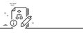 Documentation with algorithm line icon. Technical instruction sign. Minimal line pattern banner. Vector Royalty Free Stock Photo