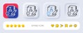 Documentation with algorithm line icon. Technical instruction sign. Neumorphic buttons. Vector
