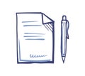 Documentation or Article Writing Icon Office Paper