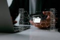 Documentation in a business with ERP, use a Document Management System DMS, an online documentation database, and process Royalty Free Stock Photo