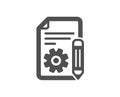 Documentation icon. Technical instruction sign. Vector