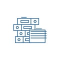 Documentation line icon concept. Documentation flat vector symbol, sign, outline illustration.